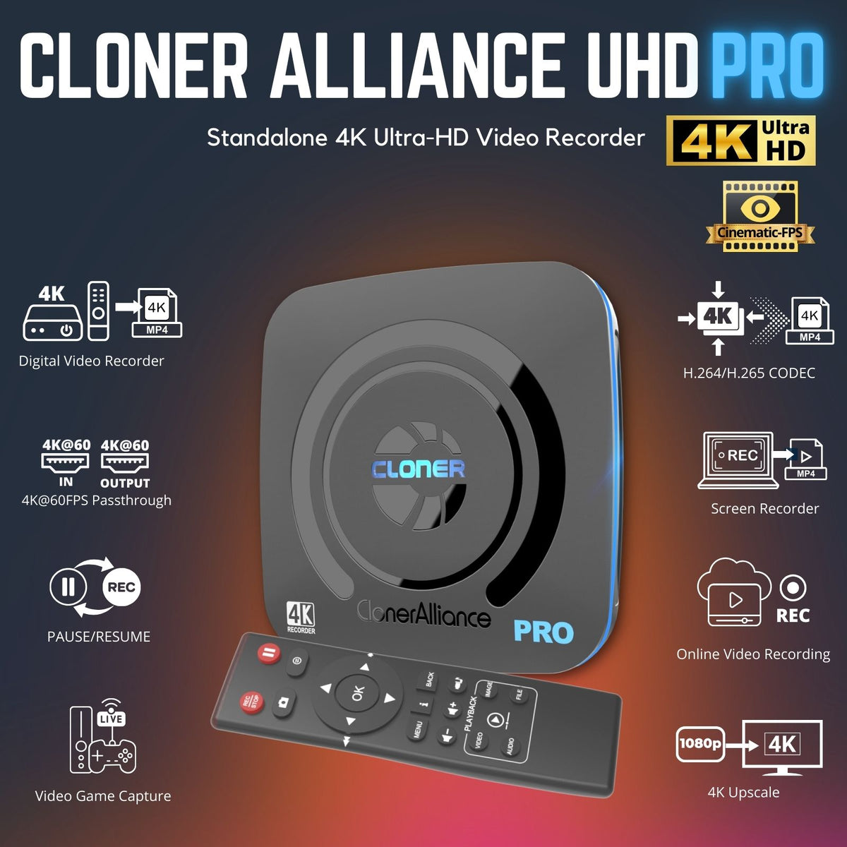 ビデオチャプター ClonerAlliance UHD Pro
